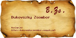 Bukovszky Zsombor névjegykártya