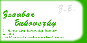 zsombor bukovszky business card